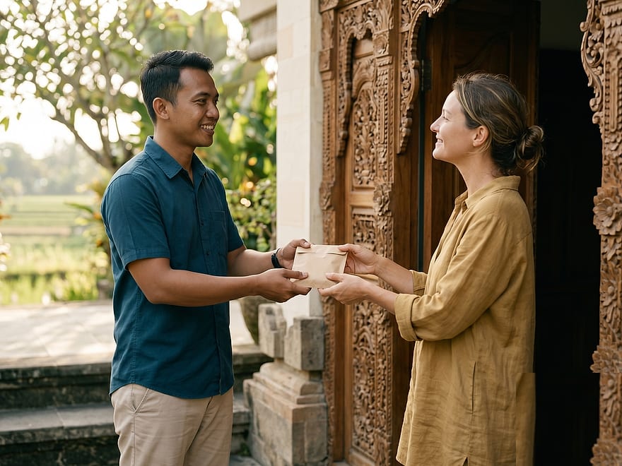 Medication delivered to a Bali villa